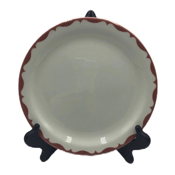 Mayer China Restaurant Style Thick Plates #456 Lot of 4 Painted Scalloped Rim - Picture 1 of 10
